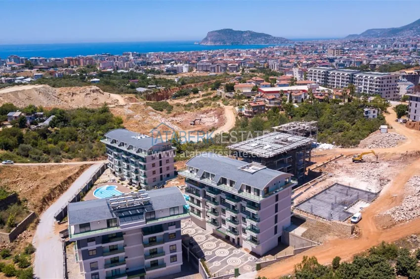 Apartment 1+1 furnished in a complex with infrastructure, Oba district, Alanya 5 