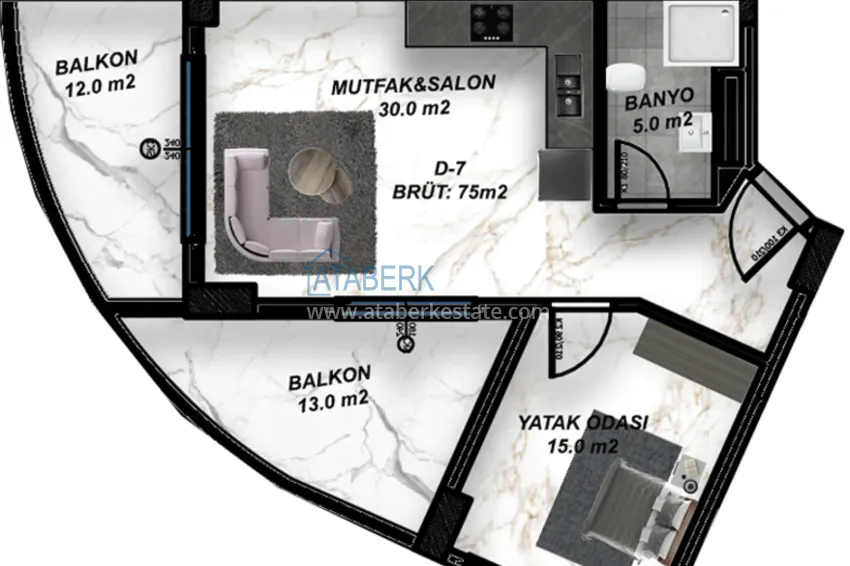 Buy cheap New project of a luxury residential complex in Gazipasa Pazardzhi district 7 