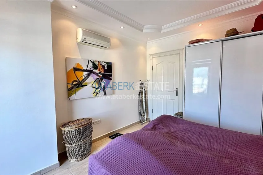 Purchase 2+1 apartment with furniture and a glazed balcony in Alanya - Cikcilli district 6 