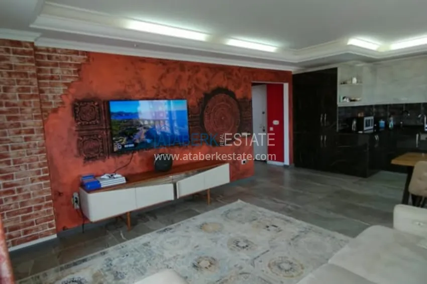 Purchase Apartment 2 + 1 with the author's interior and sea views in the area open for residence permit, Cikcilli - Alanya 8