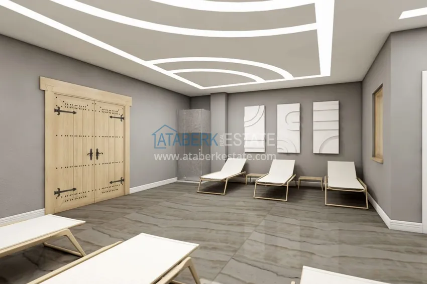 2+1 penthouse duplex with mountain views in a comfort-class complex, Kargicak district — Alanya 12