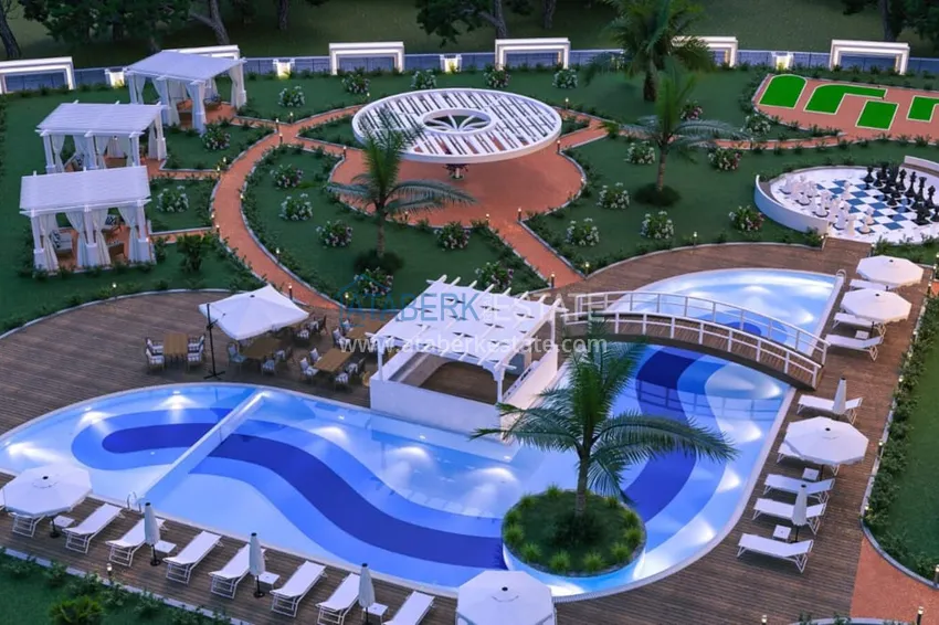 View apartment 1+1 from an investor in a complex under construction, Avsallar district - Alanya 10 