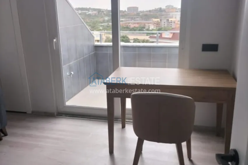 Purchase  2+1 duplex penthouse partially furnished with sea views, Oba district — Alanya. Suitable for a residence permit! 12 