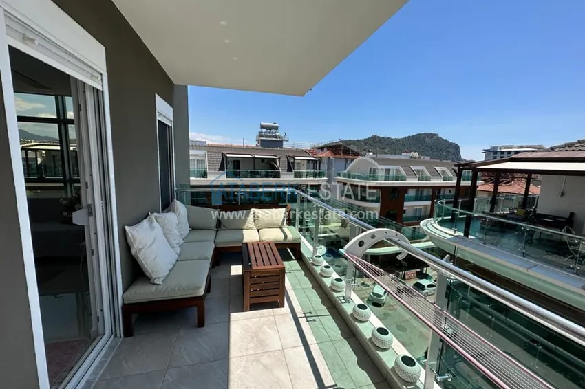 Purchase  1+1 penthouse for rent in the center of Alanya in an exclusive residential complex  10 