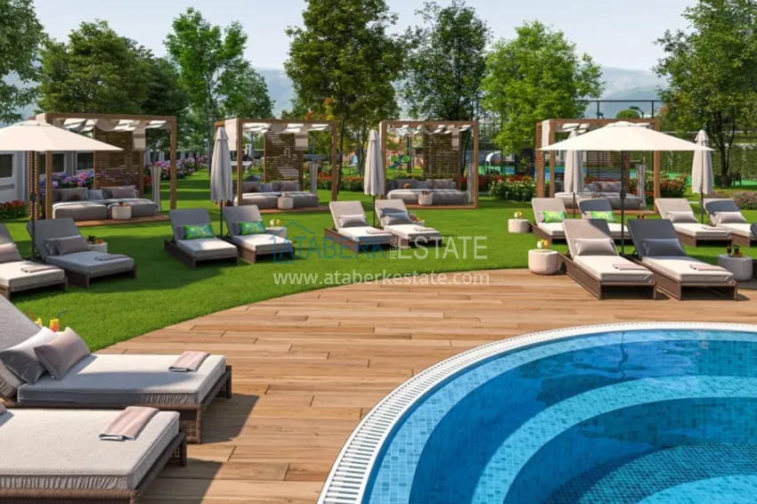 Modern family-type residential complex with luxurious infrastructure under construction — Alanya, Oba 9 