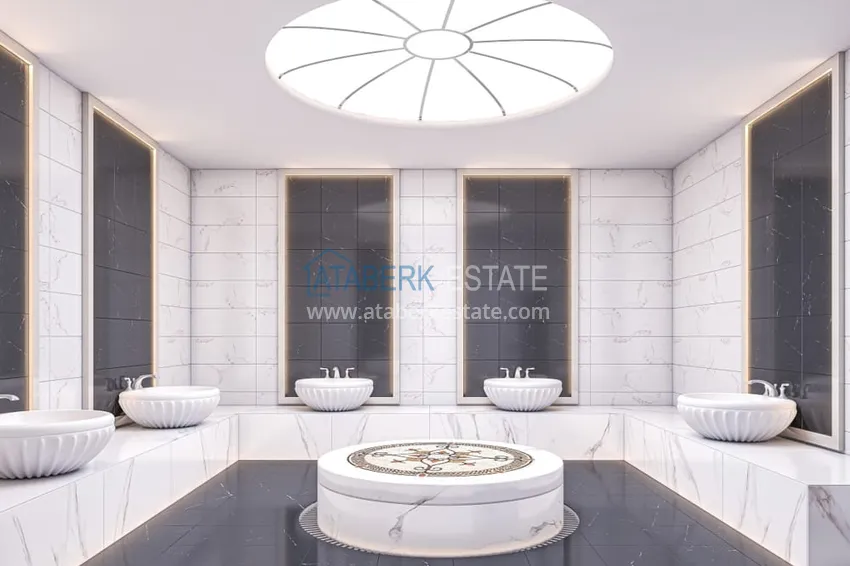 Modern family-type residential complex with luxurious infrastructure under construction — Alanya, Oba 27 