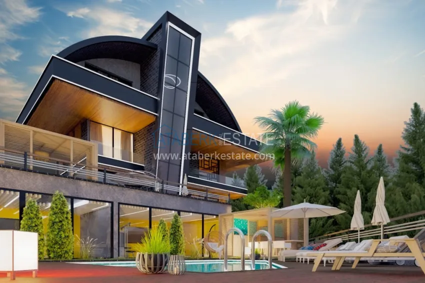 Private villa complex under construction in Kargicak 9 