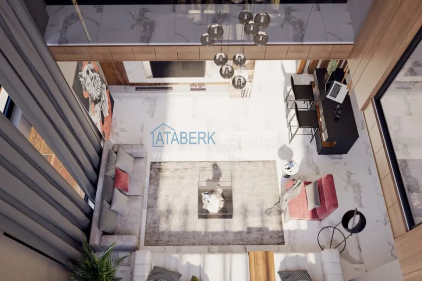 Purchase Private villa complex under construction in Kargicak 6 