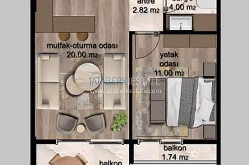 Buy cheap Apartments 1 + 1 in a complex under construction with infrastructure in Cesmeli-Mersin 1 