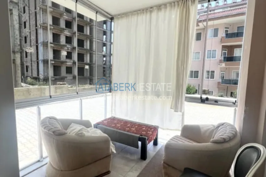 Purchase  Apartment 1 + 1 with furniture, a glazed balcony and a sea view - Alanya, Payallar district 7 