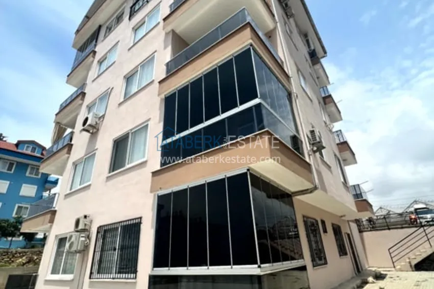 Apartment 1 + 1 with furniture, a glazed balcony and a sea view - Alanya, Payallar district 1 