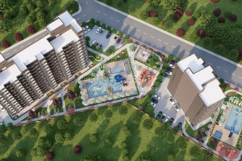 Apartments at affordable prices in a residential complex under construction Cesmeli-Mersin 2