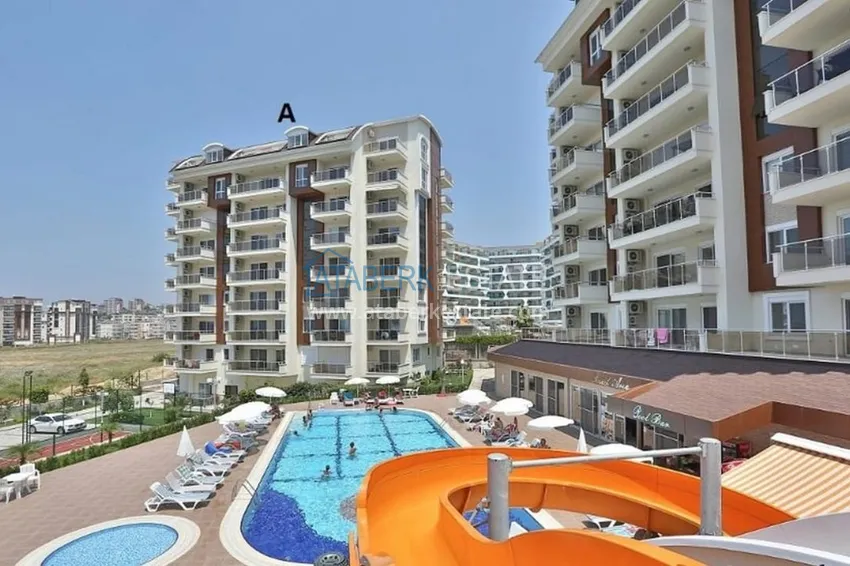 Apartment 1+1 furnished with a glazed balcony and sea views, Avsallar area - Alanya 4
