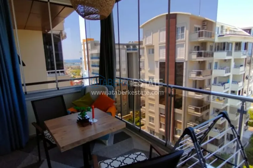 Purchase Apartment 1+1 furnished with a glazed balcony and sea views, Avsallar area - Alanya 8