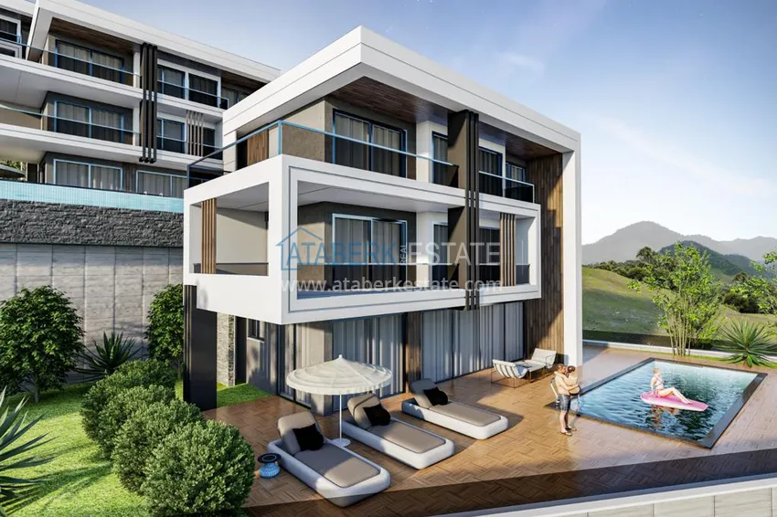Spectacular villas from the developer at the final stage of construction - Alanya, Tepe 5 