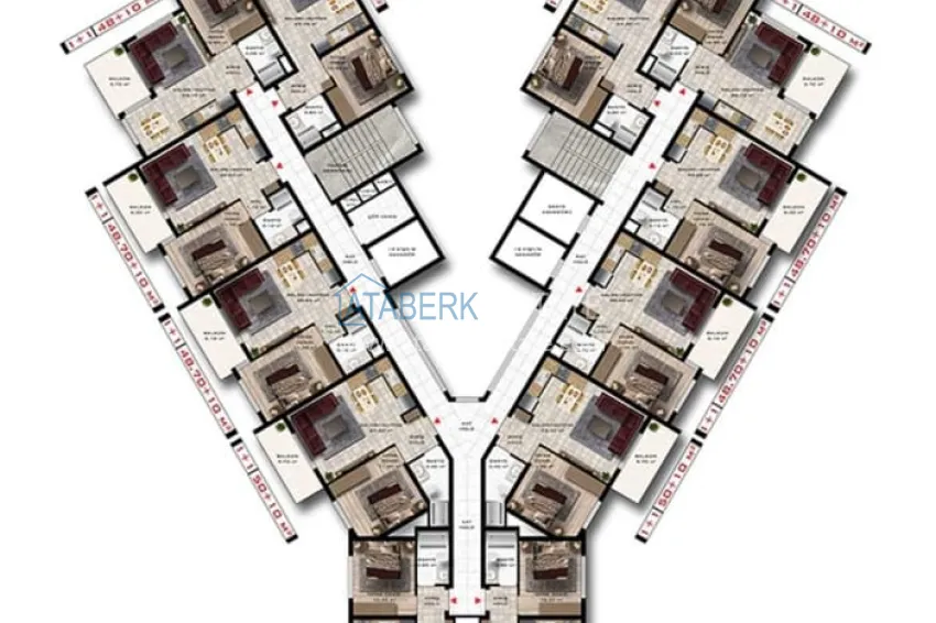 Buy cheap Apartment 1 + 1 from an investor in Mahmutlar in a residential complex under construction 1 