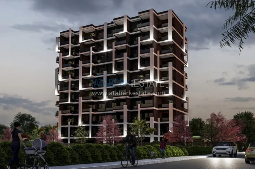 1+1 apartments in a stylish residential complex under construction Arpacbakhshish-Mersin 4 