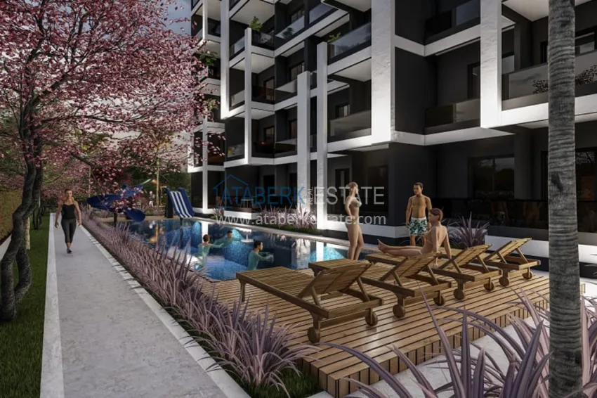 1+1 apartments in a stylish residential complex under construction Arpacbakhshish-Mersin 7 