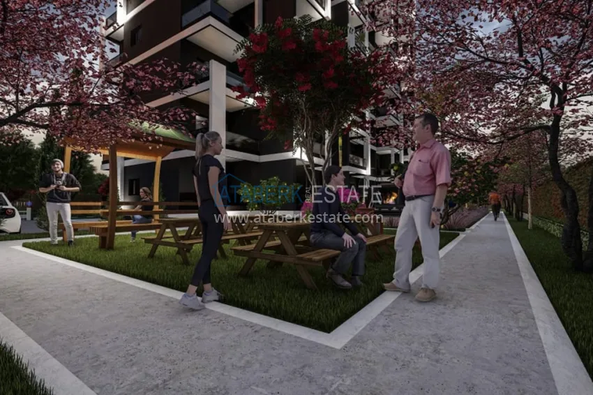 1+1 apartments in a stylish residential complex under construction Arpacbakhshish-Mersin 8 