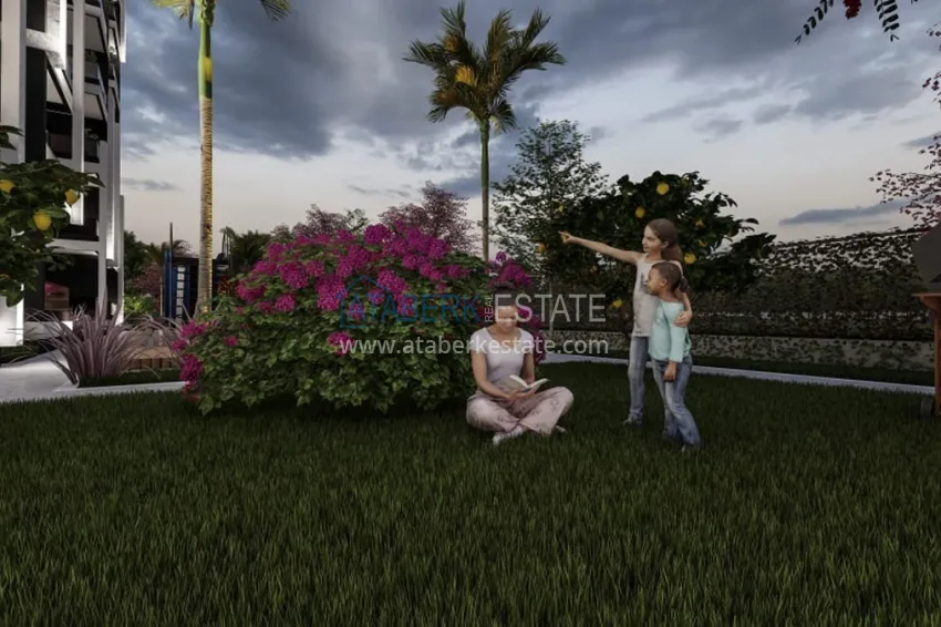 1+1 apartments in a stylish residential complex under construction Arpacbakhshish-Mersin 9 