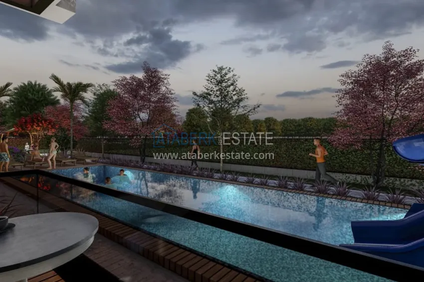 1+1 apartments in a stylish residential complex under construction Arpacbakhshish-Mersin 10 