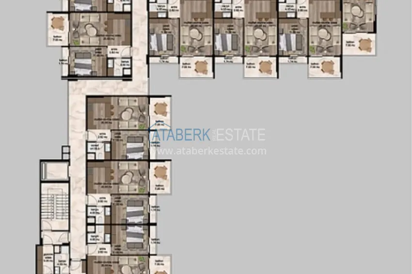 Buy cheap Apartments 1 + 1 in a complex under construction with infrastructure in Cesmeli-Mersin 3 