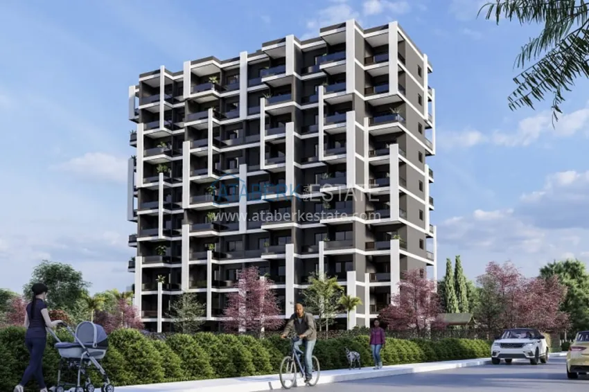 1+1 apartments in a stylish residential complex under construction Arpacbakhshish-Mersin 1 