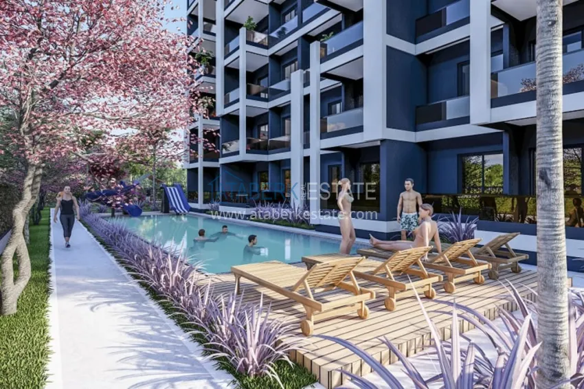 1+1 apartments in a stylish residential complex under construction Arpacbakhshish-Mersin 16 