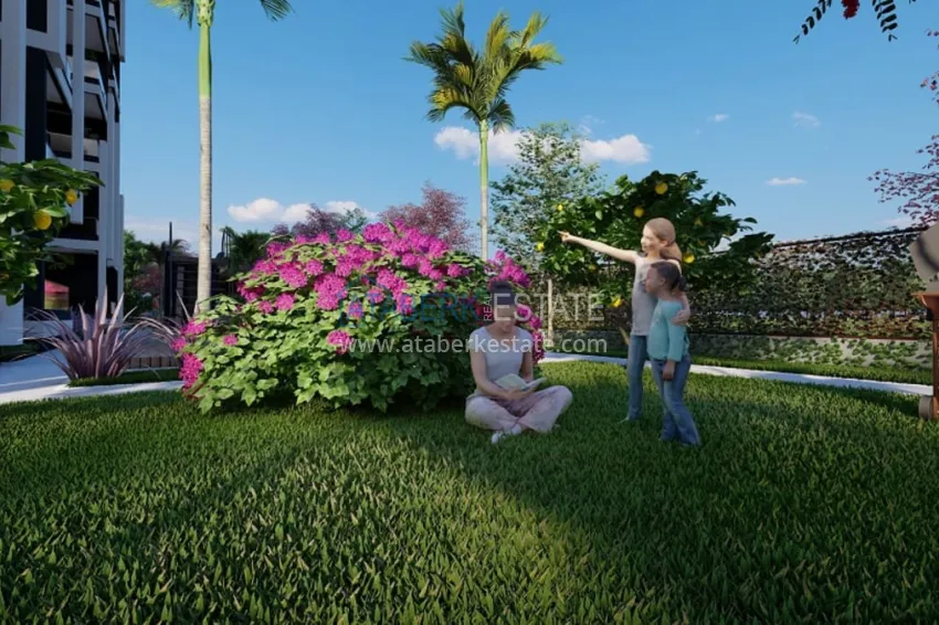 1+1 apartments in a stylish residential complex under construction Arpacbakhshish-Mersin 18 