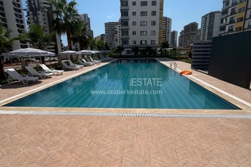 Urgent sale! Apartment 2 + 1 furnished with appliances, sea view Teje Mersin 8