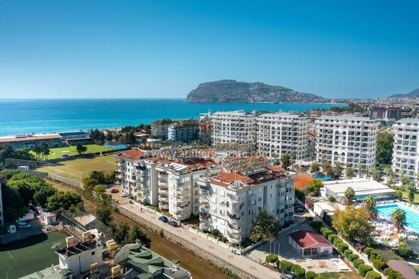 Duplex apartment in Alanya - Oba with furniture and mountain views, the area is open for residence permit 1 