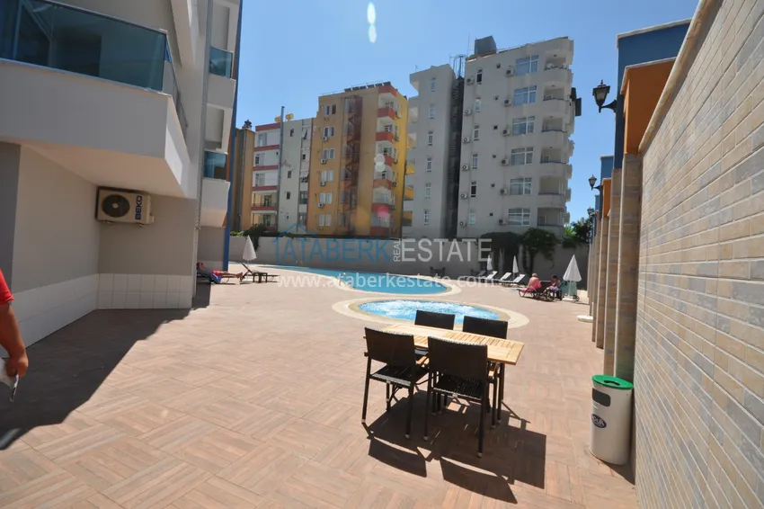 \ Apartment 2 + 1 furnished in a residential complex on the first coastline, Tosmur area - Alanya 12 