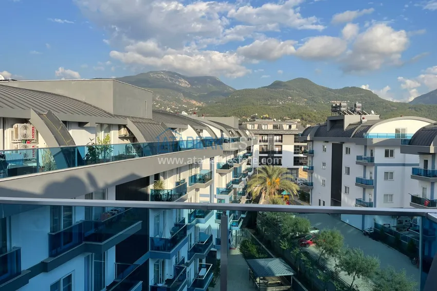 Purchase 2+1 duplex with furniture and mountain views in a young modern complex, Oba district — Alanya 13