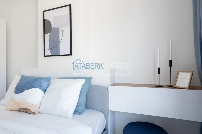 Purchase  Apartment 1+1 furnished with designer interior in a new building, Avsallar area - Alanya. Suitable for short term rental 14 