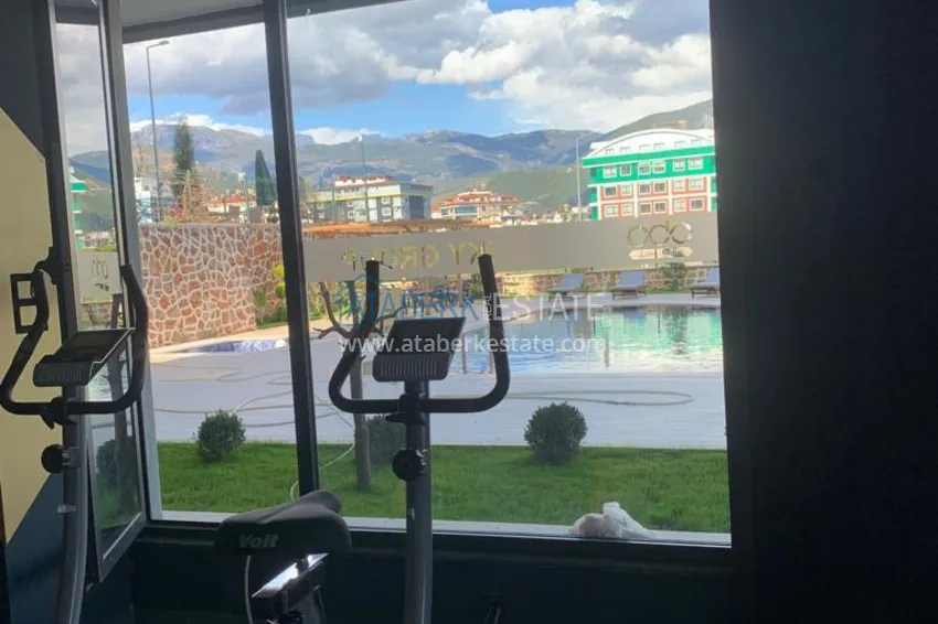 1+1 apartment with furniture and mountain views in a modern boutique complex, Oba district — Alanya 17 