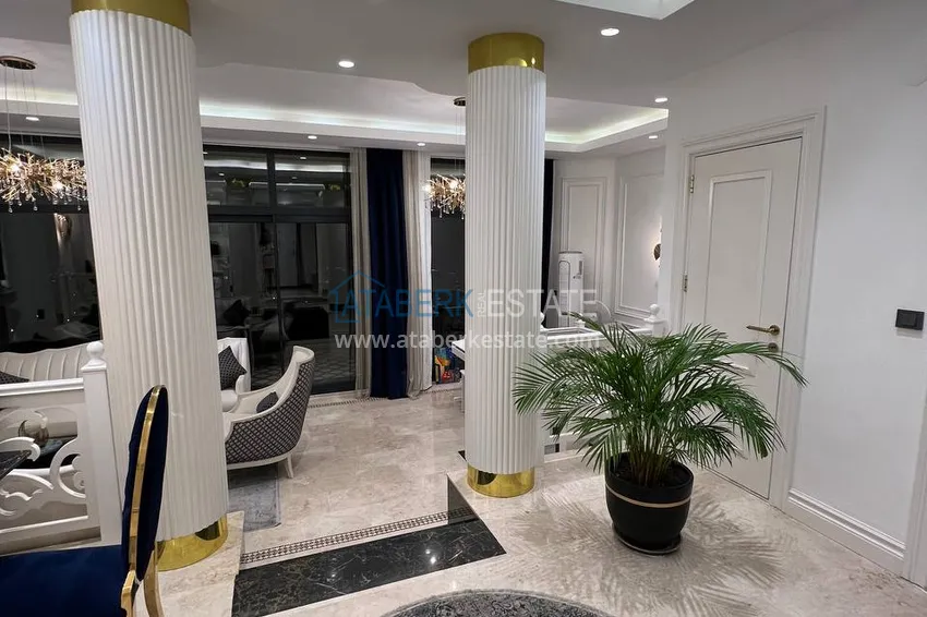 Purchase  View two-storey villa with luxurious furniture and sea view, Mahmutlar district - Alanya 1 