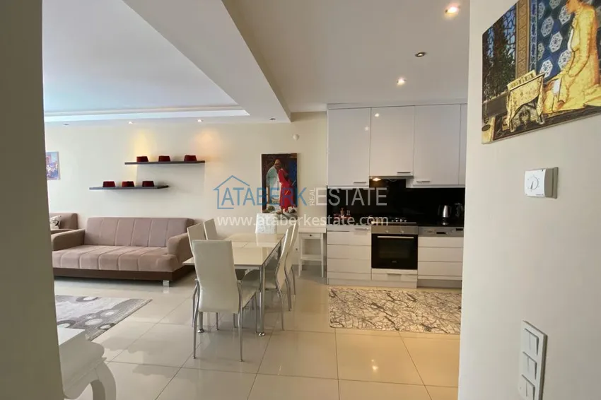 Purchase \ Apartment 2 + 1 furnished in a residential complex on the first coastline, Tosmur area - Alanya 1 