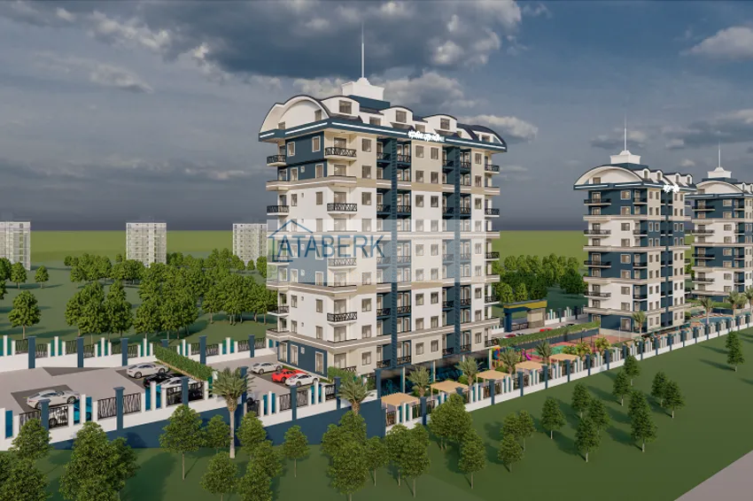 Apartments at the final stage of construction in a large-scale complex with hotel infrastructure - Alanya, Payallar 2 