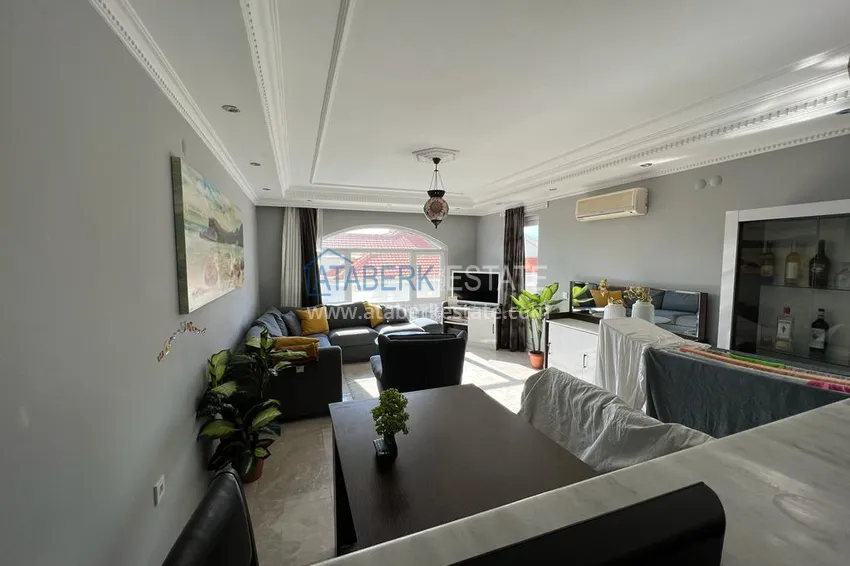 Purchase  Apartment 2+1 with furniture and sea views in a complex with infrastructure, Oba district - Alanya 2 