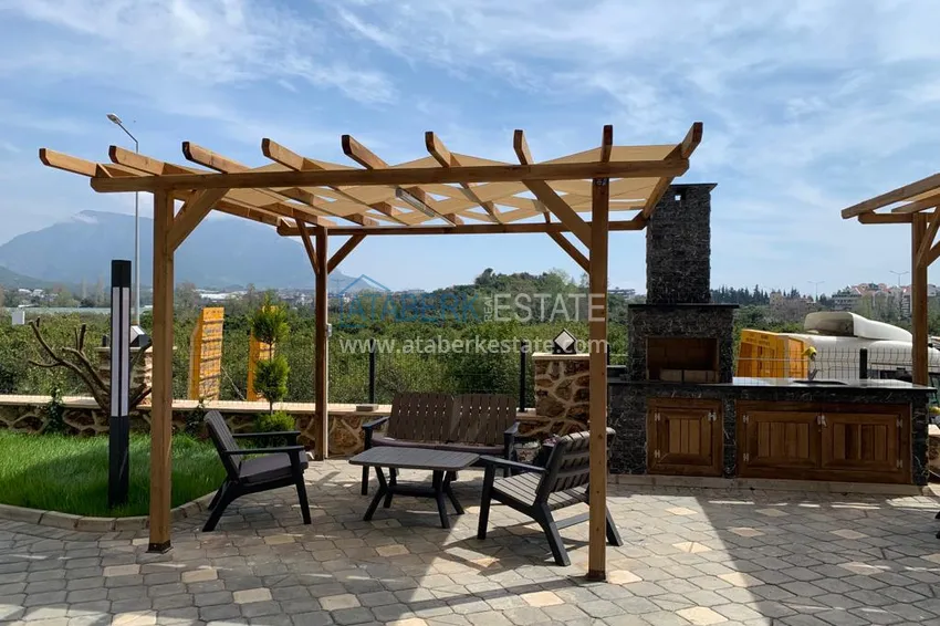 1+1 apartment with furniture and mountain views in a modern boutique complex, Oba district — Alanya 3 