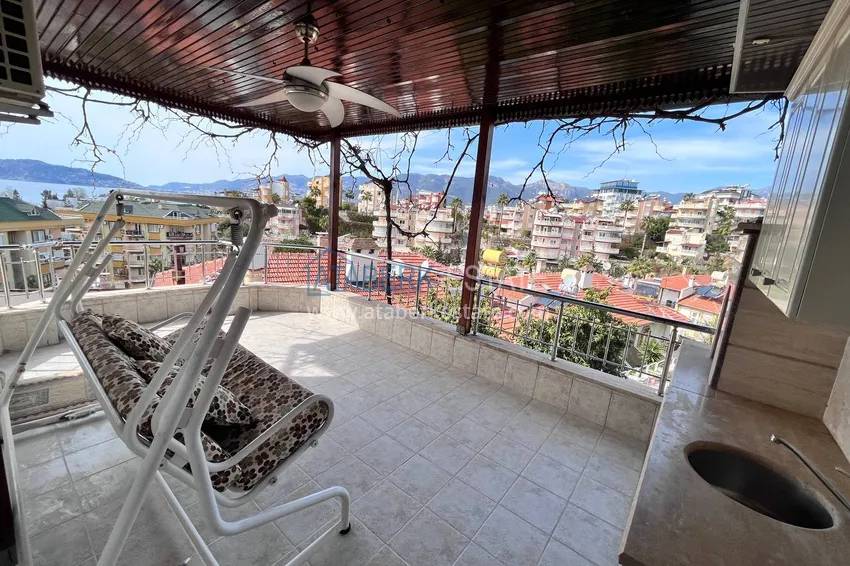 Purchase  Four-storey townhouse 3+2 with furniture and sea view — Alanya, Kestel 37 