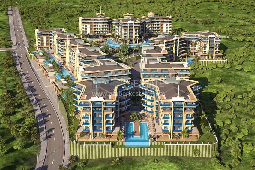 A new grandiose project of a large-scale residential complex in the Kestel area - Alanya 5 