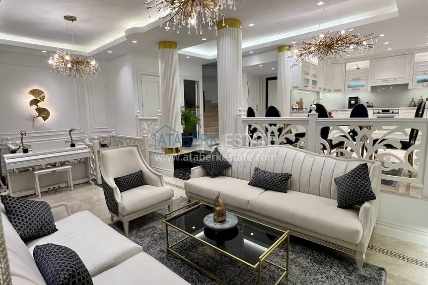 Purchase  View two-storey villa with luxurious furniture and sea view, Mahmutlar district - Alanya 5 