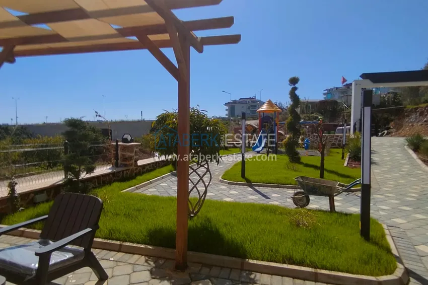 1+1 apartment with furniture and mountain views in a modern boutique complex, Oba district — Alanya 5 
