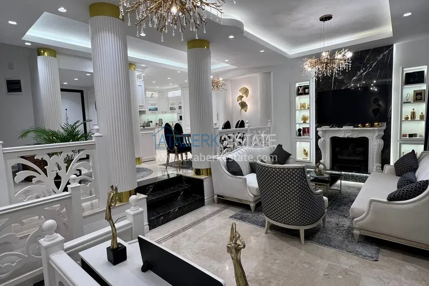 Purchase  View two-storey villa with luxurious furniture and sea view, Mahmutlar district - Alanya 7 