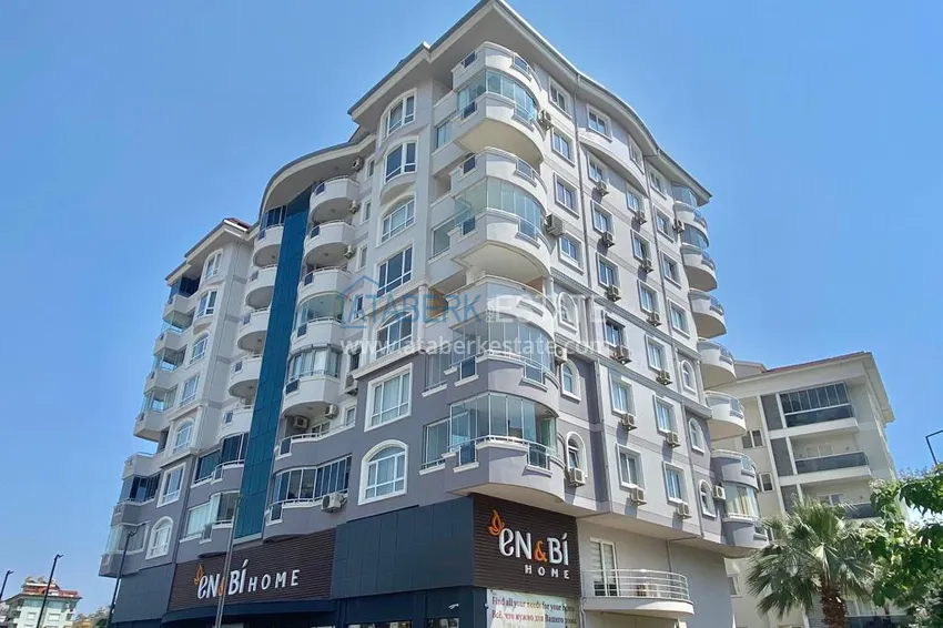Apartment 2+1 with furniture and sea views in a complex with infrastructure, Oba district - Alanya 8 