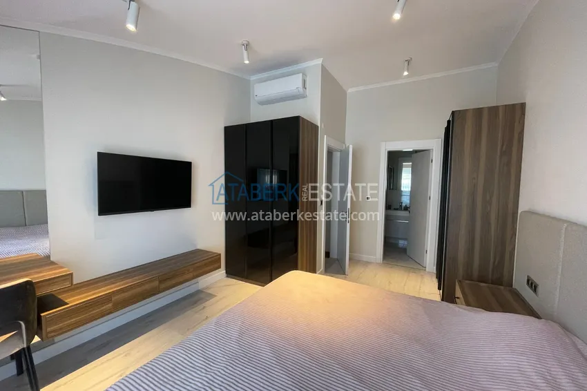 Purchase 2+1 duplex with furniture and mountain views in a young modern complex, Oba district — Alanya 8