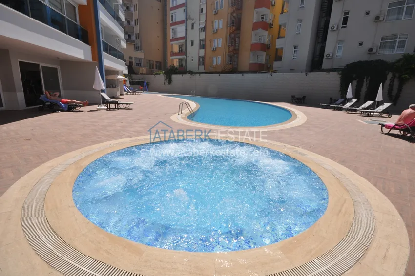 \ Apartment 2 + 1 furnished in a residential complex on the first coastline, Tosmur area - Alanya 9 