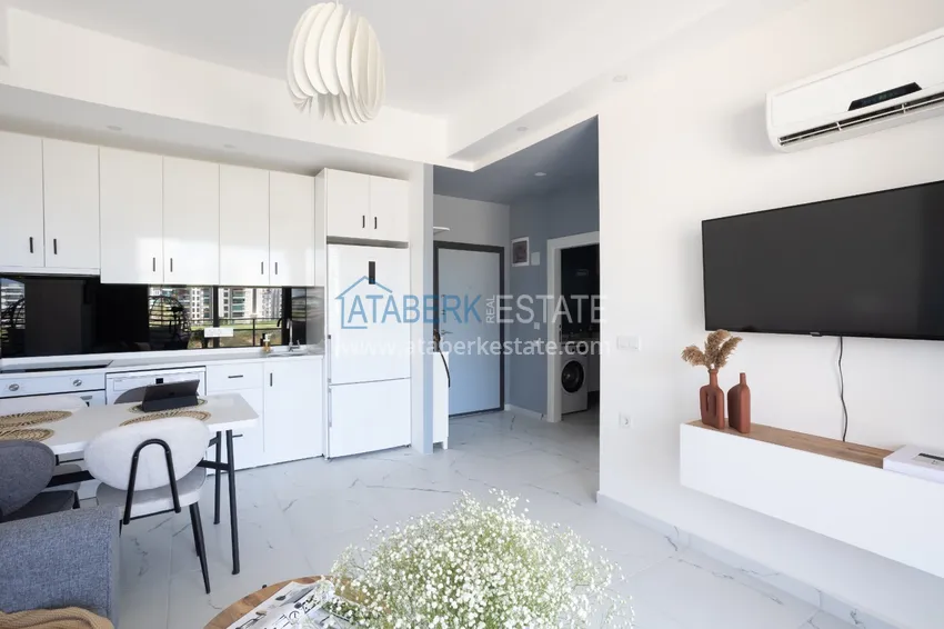 Purchase  Apartment 1+1 furnished with designer interior in a new building, Avsallar area - Alanya. Suitable for short term rental 9 