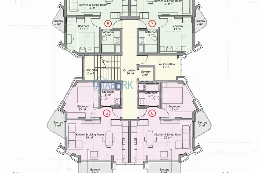 Buy cheap Premium residential complex on the beachfront in Mahmutlar, Alanya 9 